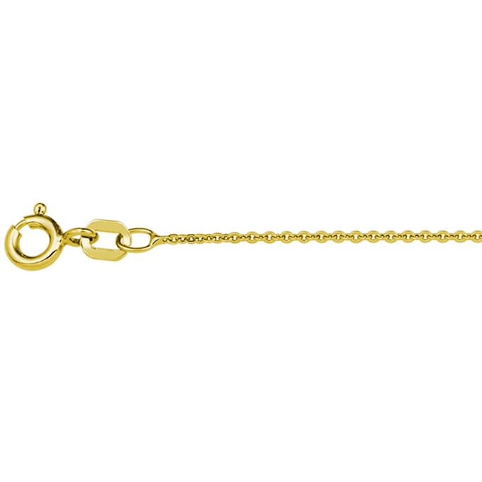collier anker plat 1,1 mm 3 micron zilver verguld (geel)