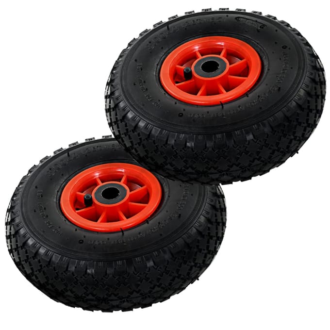 vidaXL - Steekwagenwielen - 2 - st - 3,00-4 - (245x82) - rubber