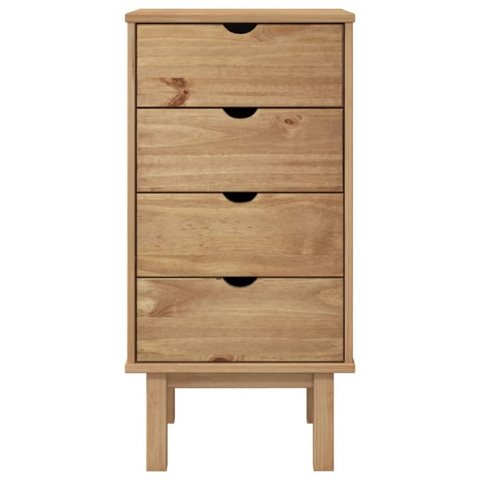 vidaXL - Ladekast - OTTA - 45x39x90 - cm - massief - grenenhout
