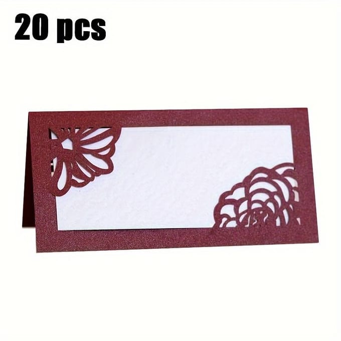 Lot de 20 marque-places de table, marque-places ... 20pcs brown