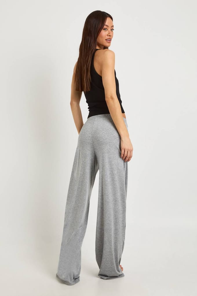 boohoo Dames Tall Jersey Wijde Pijpen Pyjama Broek 2-Pack | Maat: 18