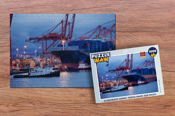 Puzzel Sleepboot keert terug naar zijn basis - Legpuzzel - Puzzel 1000 stukjes volwassenen