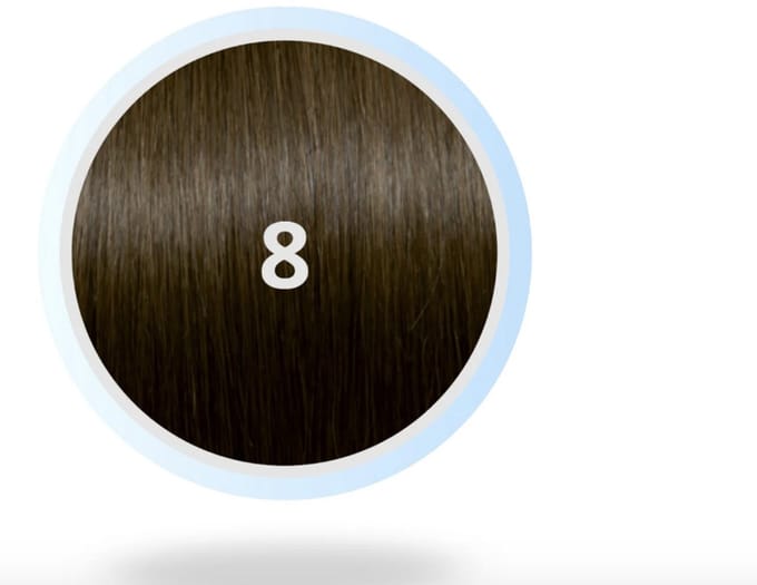 De Seiseta Flat Ring-On hairextensions in kleur 8 50 CM
