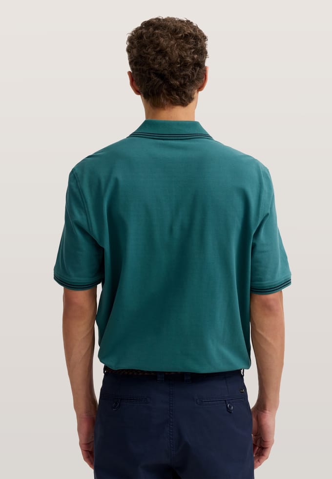 Bugatti Herren Polo Modern Fit van puur katoen