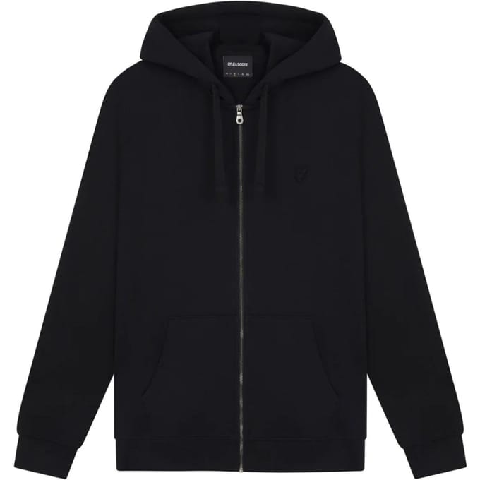Lyle &amp; Scott Tonal Eagle Jet Black Hoodie Met Rits