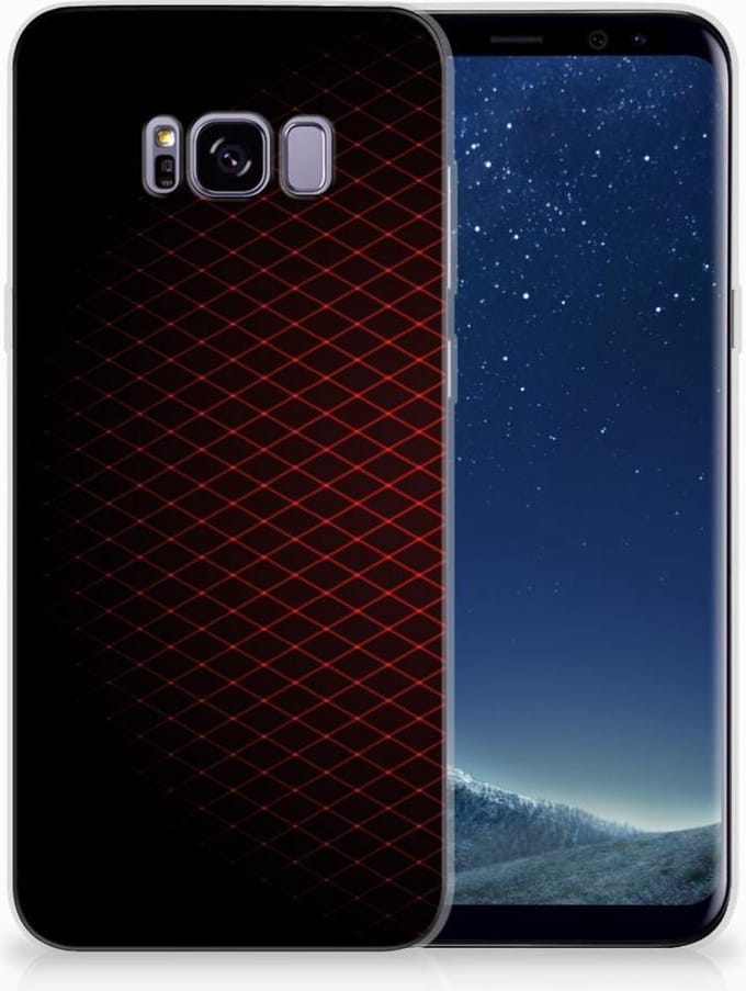 Samsung Galaxy S8 Plus TPU bumper Geruit Rood