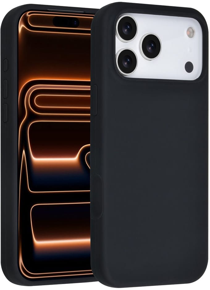 TUNIQ telefoonhoesje voor Apple iPhone 17 Pro Max - Siliconen backcover - Zwart
