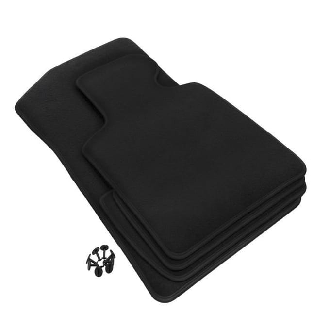 Tapis de sol - BMW - E46 - Noir - 4 pièces - Antidérapant et imperméable noir