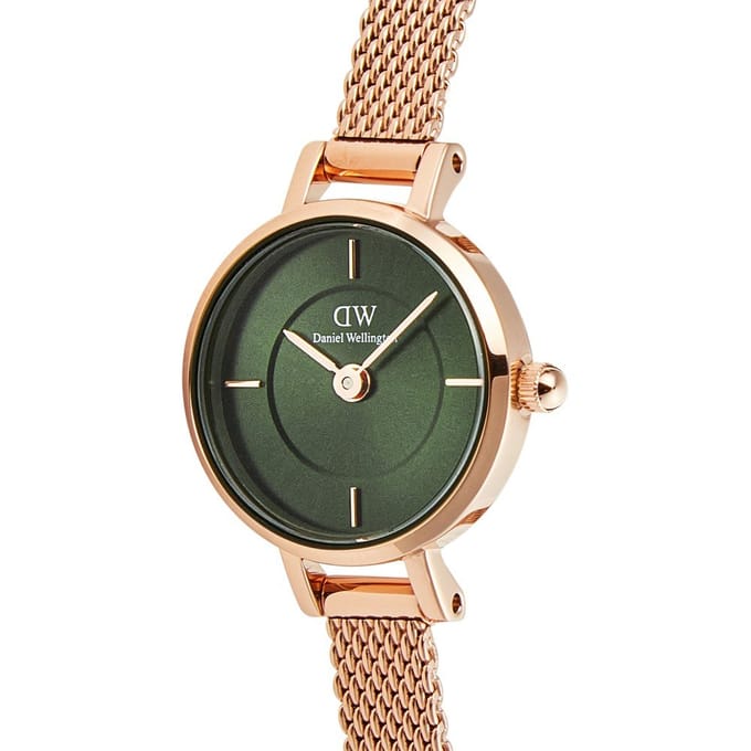 Daniel Wellington DW Watch Petite Mini Emerald Melrose 19mm Rose Gold