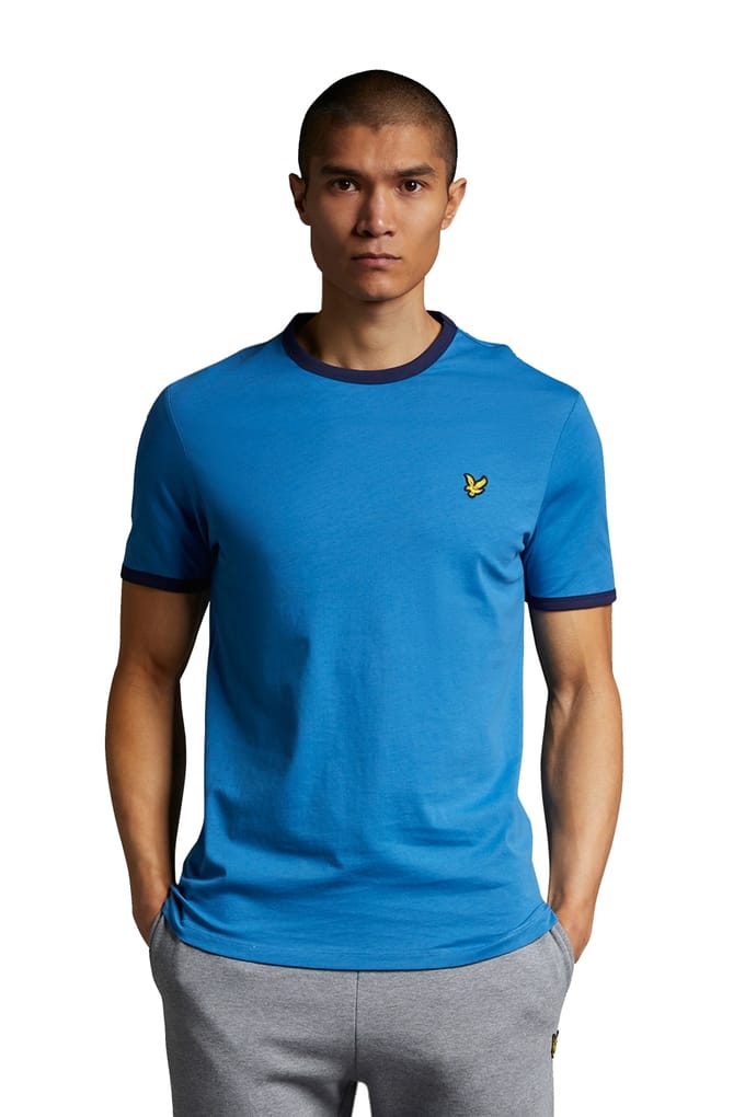 Lyle & Scott Ringer T-shirt Yale Blauw/ Marineblauw