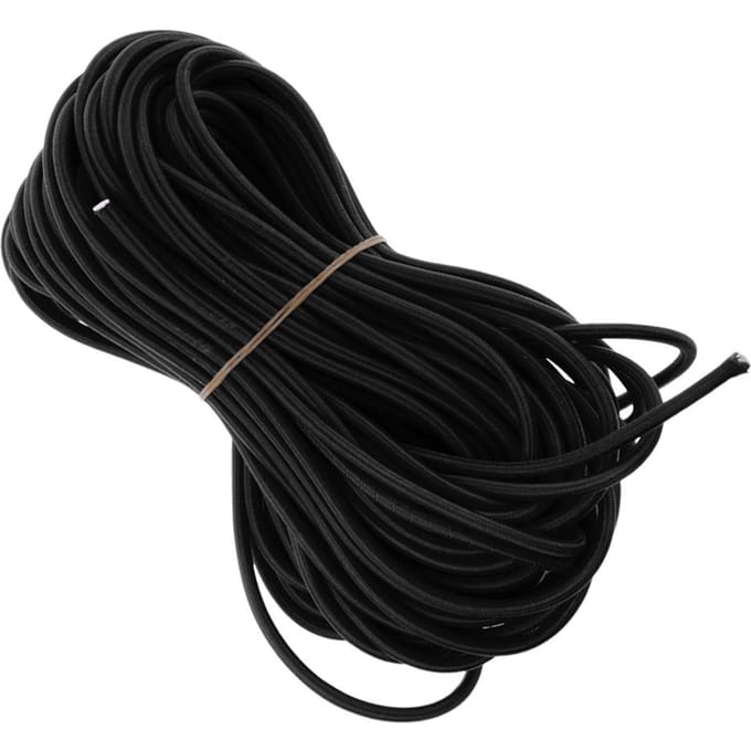 Corde élastique de choc de corde élastique de 6mm arrimage la galerie de toit stable aux UV 50m 50m noir