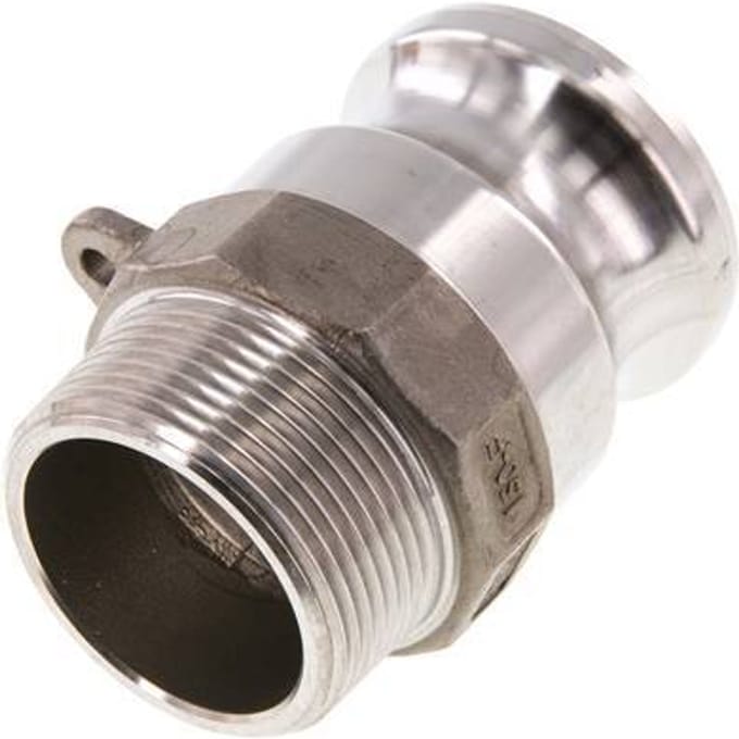Camlock DN 40 (1 1/2'') Koppeling RvsR 1 1/2'' met buitendraad Type F MIL-C-27487