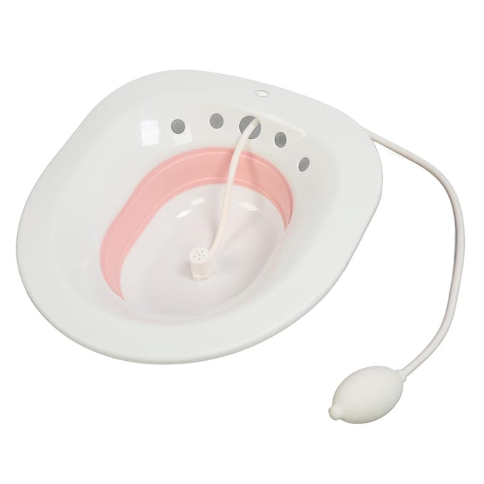 Zitbad Opvouwbaar Multifunctioneel PP Siliconen Toiletbril Zitbad voor Aambeien Postpartum Zorg beige