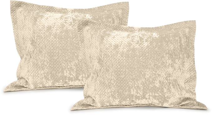 LINNICK Velvet Kussensloop - Beige - Kussensloop 60x70cm - Kussenslopen Set van 2