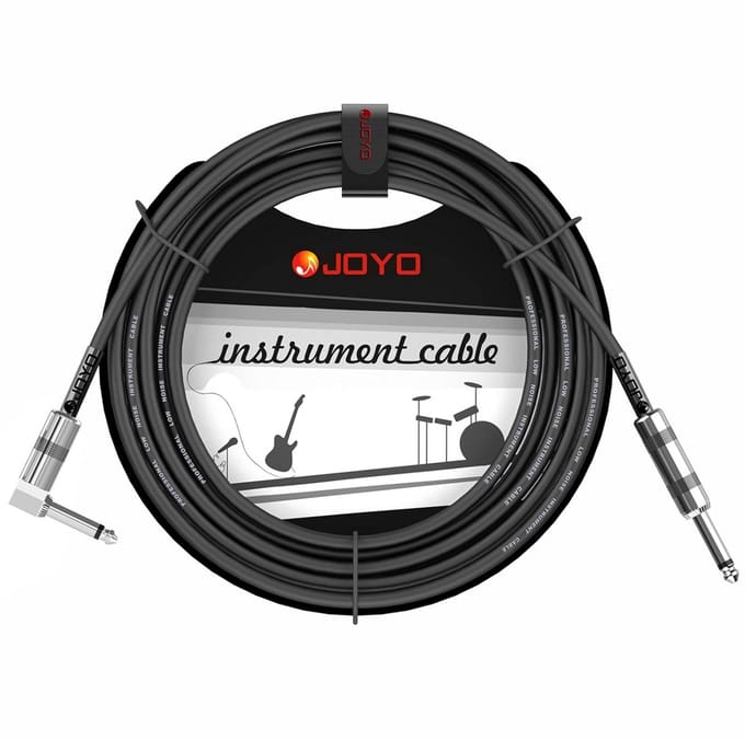 Professionele Basgitaarkabel 15 Voet met Rechte Hoek Jack 6.35mm