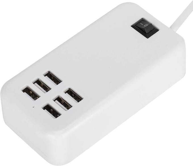 Desktop USB Oplader Hub met 6 Poorten, 30W, voor Mobiele Telefoons en Diverse USB Apparaten (EU)