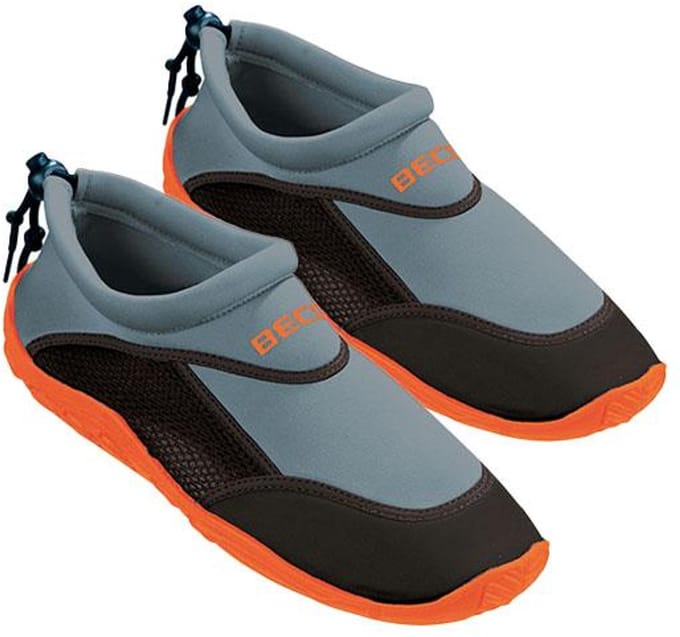 BECO neopreen waterschoenen - grijs/oranje - maat 41
