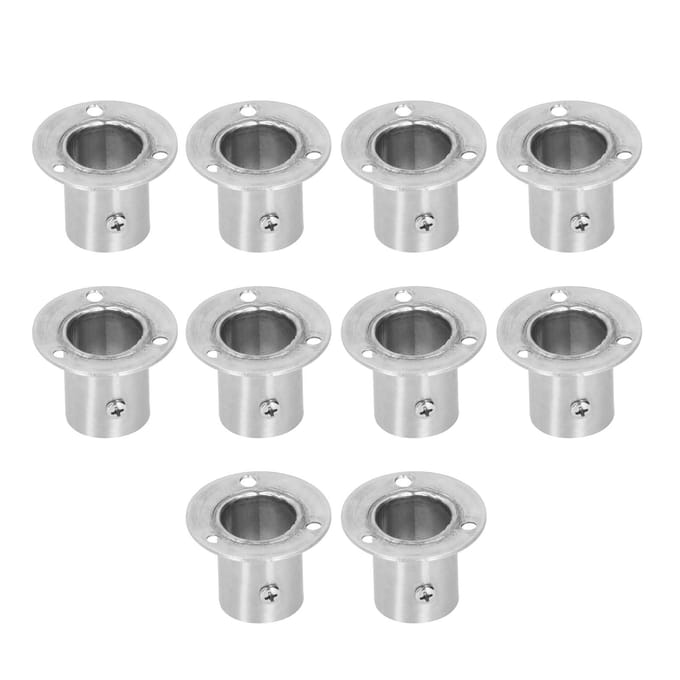 10 Sets Flenshouder Basis Verdikt Roestvrij Staal Kledingkast Stang Buis Beugel Hardware Type 2