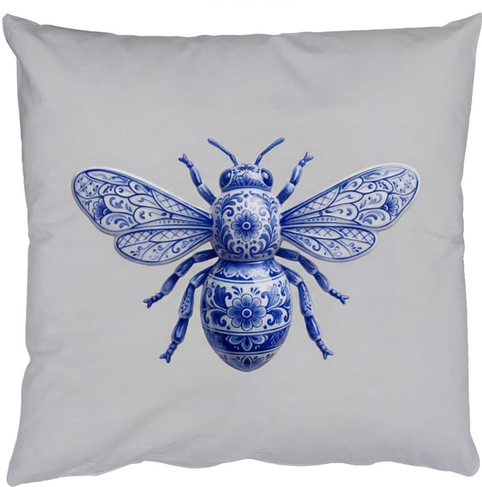Sierkussens - Kussentjes Woonkamer - 40x40 cm - Bij - Modern - Delfts - Blauw