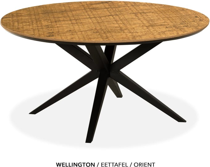 Maxfurn - Eettafel rond met verjongde rand | Zeer krasvast | Kleur: Orient | diameter 150cm