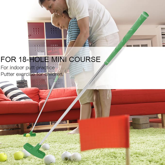 24 inch Mini Rubber Hoofd Golf Putters Kinderen Golf Putter Stalen Schacht (Geel)