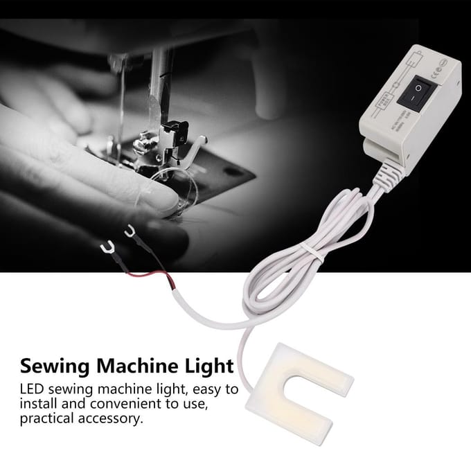 Lampe LED haute luminosité pour machine à coudre, en forme de U, à économie d'énergie, accessoire de couture white