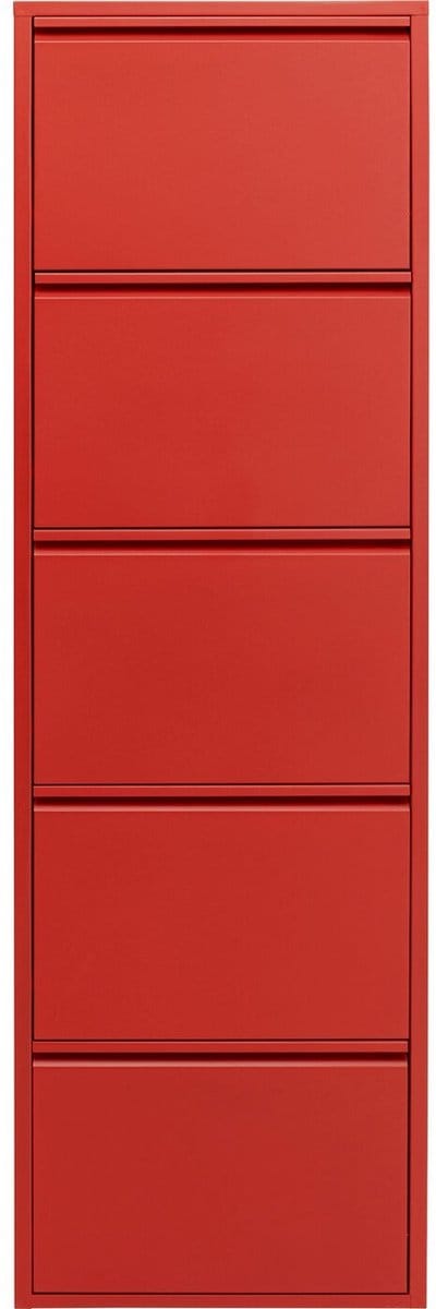 Schoenenkast Caruso rood 5 laden Kare Design