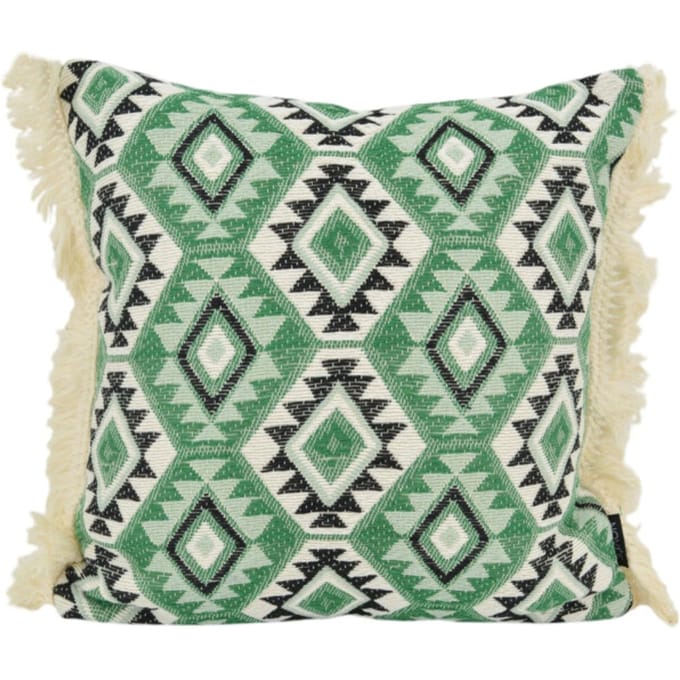 NOVÉE Sierkussen aztec green | 45 x 45 cm | katoen/linnen