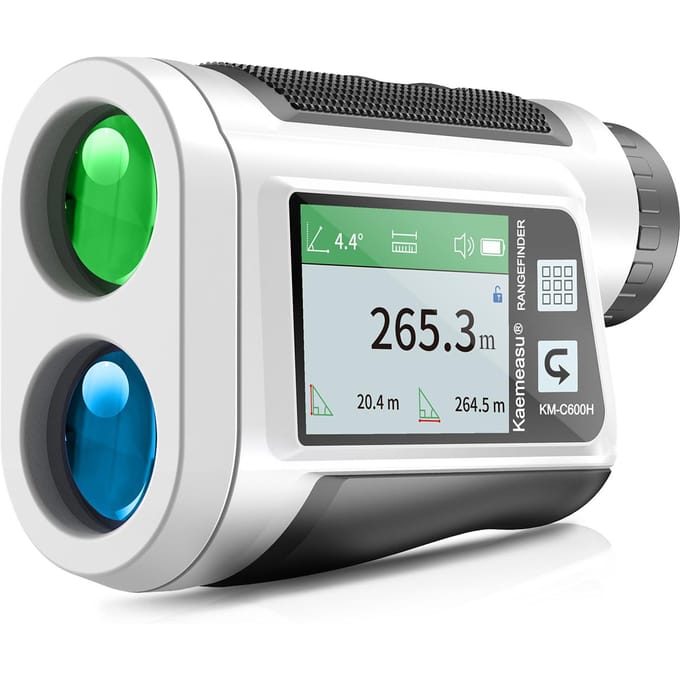 Golf Afstandsmeter met LCD Touchscreen 6x Vergroting 600M / 800M USB Oplaadbare Afstandsmeter 600 m wit