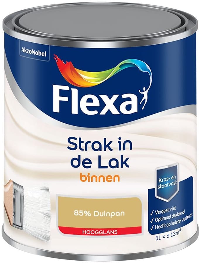 Flexa - Strak In De Lak Binnenlak Hoogglans - 85% Duinpan - Mengverf - 1 L