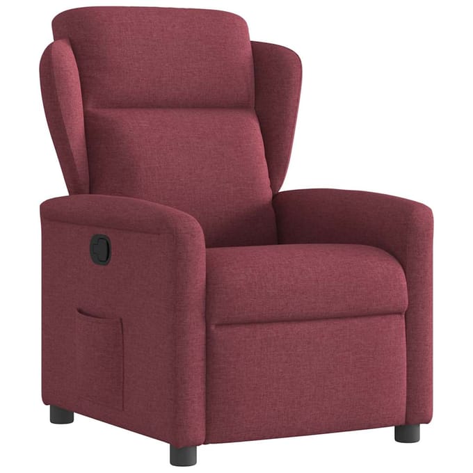 vidaXL - Fauteuil - verstelbaar - stof - wijnrood