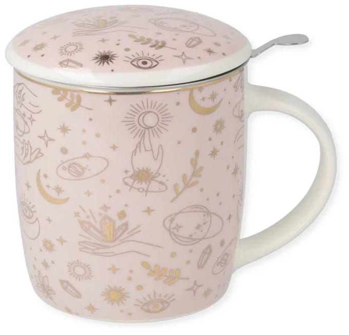 Theemok set Mystieke symbolen goud – 400 ml