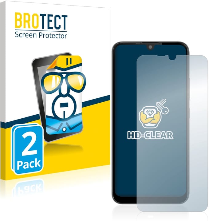 BROTECT - Screenprotector voor Gigaset GS190 - Folie Beschermfolie transparant 2 Stuks