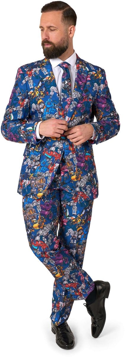 OppoSuits Transformers Mannen Pak - Heren Kostuum - Verkleedkleding - Carnavalskleding - Meerkleurig - Maat 52