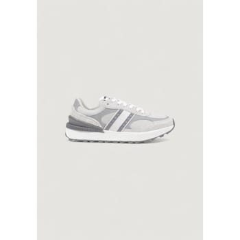 Tommy Hilfiger Jeans Grijze Suède Leren Sport Sneakers