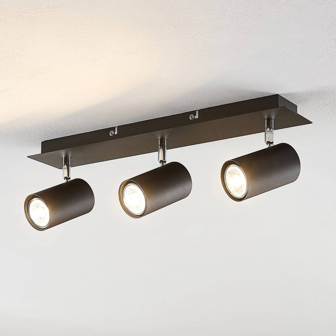 Lindby - buitenspot - 3lichts - Metaal - H: 16.5 cm - GU10 - zwart