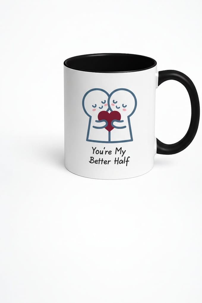 Mok 'You're My Better Half' | Romantisch Cadeau voor Je Liefde & Partner | Koppel Design