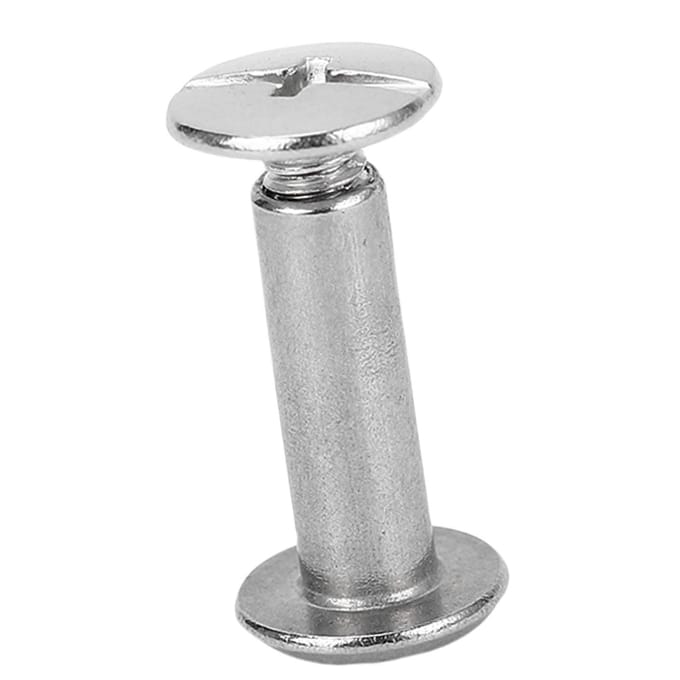 50 Ensembles Rivet et Vis M3.5 Acier Inoxydable Tête Ronde Plate Rivet Ensemble de Fixation pour Artisanat du Cuir gray
