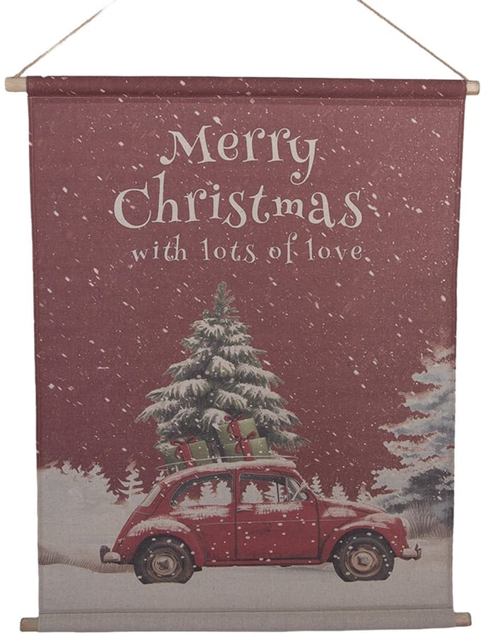 Clayre & Eef Wandkleed 76x3x97 cm Rood Textiel