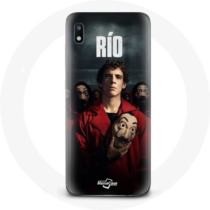 Coque pour Samsung Galaxy A10 La Casa De Papel Rio Masque