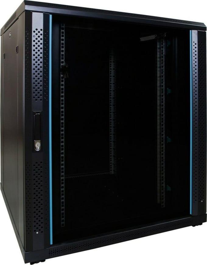 DSIT 18U serverkast met glazen deur 800x800x1000mm (BxDxH) - serverbehuizing - serverrack - 19 inch