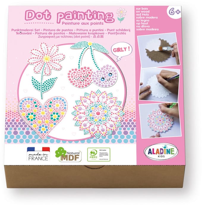 Aladine schilderen Dot Painting Set - creatieve knutselset voor kinderen.