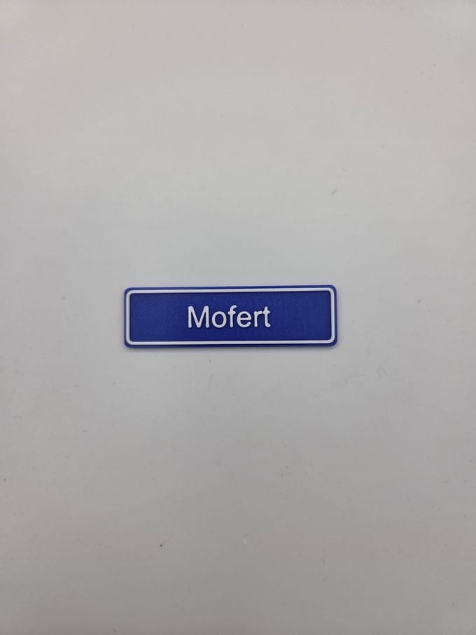 3D plaatsnaam speldje Mofert