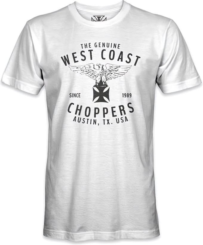 West Coast Choppers Heren-T-shirt Rennabteilung Tee White