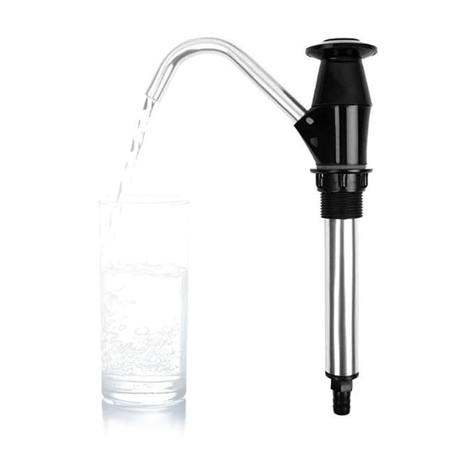 Handwaterpomp Draagbare Handmatige Spoelbakwaterpomp Kraan voor RV Reizen Kamperen Aanhangwagen zwart