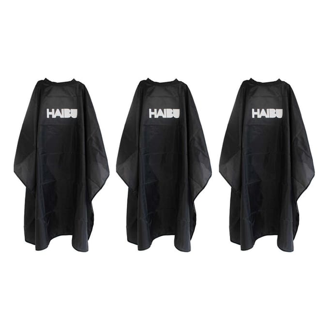 3x Haibu Essentials Kapmantel met haaksluiting zwart