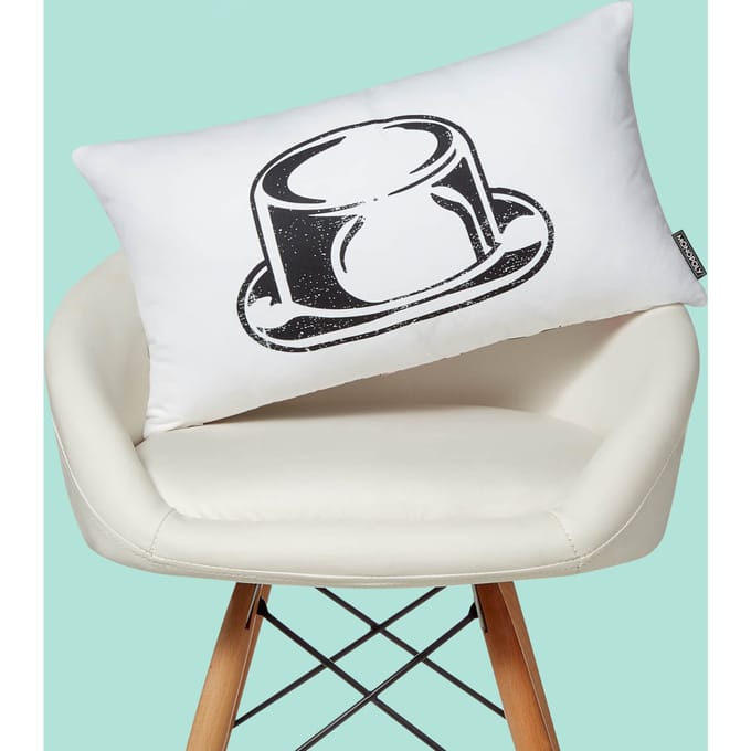 Monopoly Hat Rectangular Cushion - 30x50cm - Soft Touch