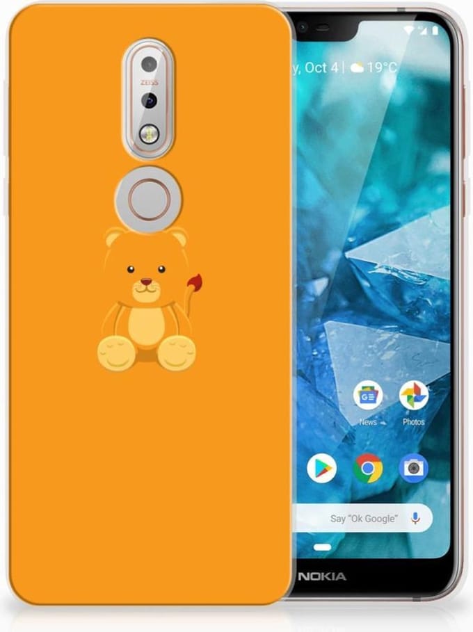Nokia 7.1 Telefoonhoesje met Naam Baby Beer