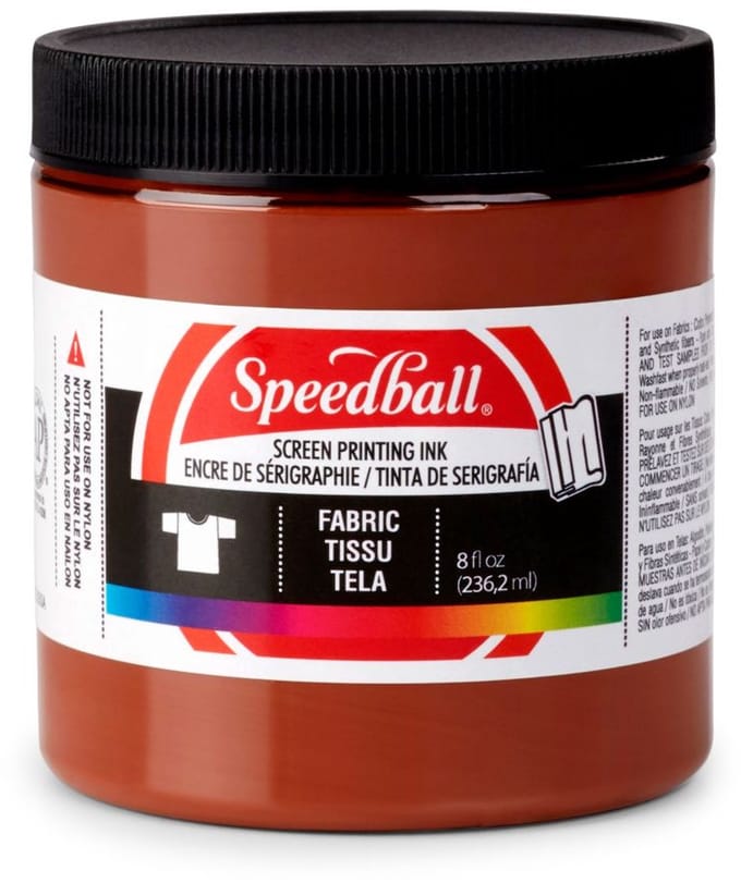 Fabric ink brown screen printing -Speedball