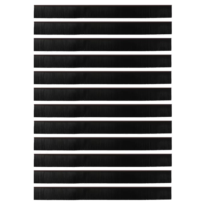 vidaXL - Zelfklevende - Deurborstels - 12 - st - Bruin - 100 - cm - Aluminiumlegering